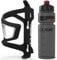 Cube HPP Right Side Loading Cage - Black & Flow Bottle - Black, 750ml / Lightweight Bicycle Cycling Cycle Bike MTB Mountain Road Water Drink Flask Bidon Bracket Mount Holder HPA HPP Set Accessories