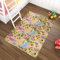 TAPISO Nino Teppich Kurzflor Kinderteppich Kinderzimmer Grün Gelb Rosa Bunt Multicolor Modern Stadt Straße Spielteppich Dorf Design 200 x 200 cm