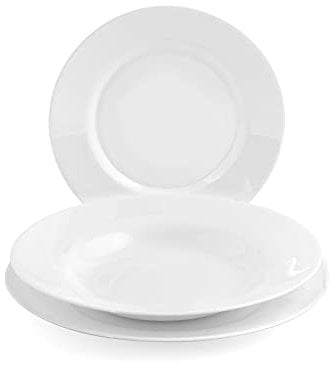 Bormioli Rocco Servizio Tavola 18 Pezzi, Toledo, Vetro Opale, 25 cm