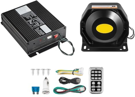 200 W 12 V lauter Auto-Warnalarm, Polizei, Feuersirene, PA-Lautsprecher, MIC-System for alle spezifischen Fahrzeuge Einfache Installation und breite Kompatibilität(Suit A)