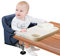 Hochstuhl mit Haken zum Anklippen, mit abnehmbarem Tablett, zusammenklappbare Aufbewahrung, tragbarer Baby-Futtersitz, hohe Tragkraft, Stuhl, abnehmbarer Sitz für Zuhause und Reisen (blau)