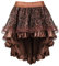 Röcke Damen Korsett Rock Retro Burleske Steampunk Spitze Sexy Gothic Mittelalter Kleidung Braun 2XL