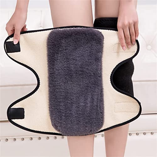 Winter Knee Protector Winter Thermal Knee Support Cashmere Leg Warmers Thicken Knee Sleeves Warm Wool Kneepads for Outdoor Sports Ski Cycling Running Dance Yoga(black)(black)