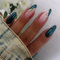 TMUT 24pcs French Tip False Nails Almond Stick on Nails Dark Green Press on Nails Removable Glue-on Nails Full Cover Fake Nails Women Girls Nail Art Accessories, Variety Pack