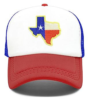 YUONME Baseballkappe Trucker Cap Bundesstaat Texas Cap Flagge von Texas Karte Mesh Cool Hat Cap Cool Mesh Cap Erwachsene Geschenke