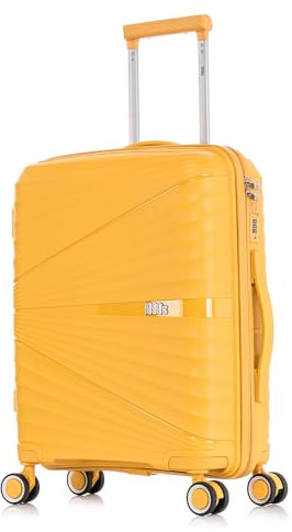 1990s Maleta de Cabina 55x39x21.5cm (46L) Polipropileno - Candado Incrustada - 20 Pulgadas - Amarillo