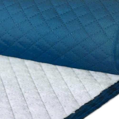 Steppstoff Raute ab 1m x 158cm PU-beschichtet 23 Farben Meterware Steppfutter Oxford 600D Futterstoff, Farbe:blau