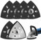 Asfrode 6 Stück Schleifplatte Dreieck, Fein Schleifteller Starlock Dreieckschleifer Schleifplatte Multitool Schleifpapier Zubehör für Fein Bosch Parkside Ryobi Worx Workzone Zubehör