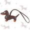 DSLSQD Dackel Schlüsselanhänger,Schlüsselanhänger Hund,Dackel Anhänger,Leder Glücksbringer Dackel Keychain,Leder Tierisch Schlüsselanhänger,Dackel Geschenke für Lieblingsmensch Frauen Männer-braun