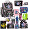 PASO - Schulranzen für Jungen und Mädchen, 14er-Set - Schul-Rucksack für Kinder mit Federmäppchen - Schuhbeutel Trinkflasche und Brotdose - Stitch Motiv- 1-3 Klasse