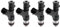 XIAOYANS Einspritzventil Einspritzdüse Für Peugeot 206 207 307 308 4 Stück 0280158057 Kraftstoff Injektoren 1984F 7 9649526780