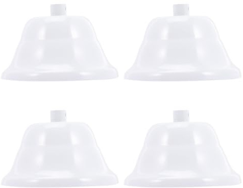4 Pezzi, Piastra di Copertura Plafoniera per Lampadario Bianco Ferro | Pelle di Pecora, Montaggio Semplice e Smontaggio Rapido Copertura Pratica per Lampade a Candela e Lampadari