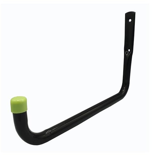 Keypak Gancio multiuso per garage ST7003H da 25 cm, grande, resistente, capacità di carico 30 kg, nero