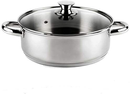 VIER CI26 Kochtopf für Induktion, 26 cm, Rostfreier Edelstahl 18/10, 5.3 Litros