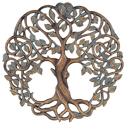 Old River Outdoors Tree of Life Wall Plaque 11 5/8 Inches Decorative Celtic Garden Art Sculpture for Living Room