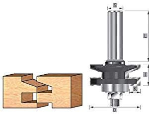 Fräser Profil- und Konterprofil Typ B A=41, R=4,76, B=23,8 - C=12