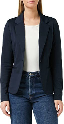 ICHI IHKATE BL Damen Blazer Kurzblazer Jacke Ein-Knopf-Blazer mit Stretch und Reverskragen, Größe:XXL, Farbe:Total Eclipse (14044)