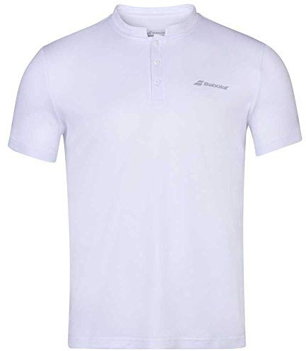 Babolat Herren-Poloshirt für Spiel, Weiß/Weiß (US Größe XX-Large)