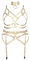 PETM·HS Plus Size Body Harness Unterwäsche Damen Strumpfhalter BHS Party Punk Körper Dessous Geschirr Aushöhlen Fesseln Bustiers Korsagen Gothic Rave Mode Accessoires (hellgelb)