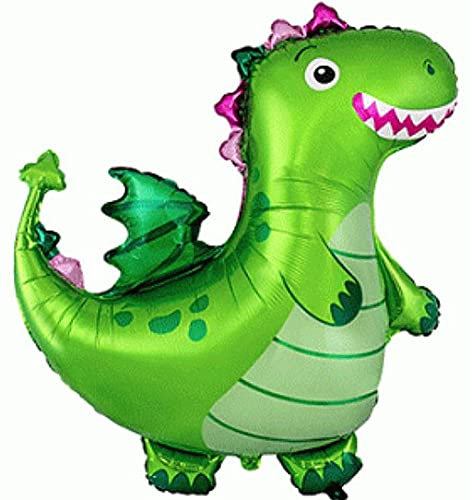Ballonheld Folienballon Dragon green ca. 92x92cm heliumgeeignet lange Schwebezeit Kinderballons