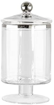 Fink Belinda Bonbonniere aus Glas mit Platiniumrand in der Farbe Transparent, Maße: 16cm x 16cm x 29cm, 111011
