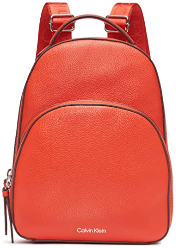 Calvin Klein Damen Novelty-Backpack Estelle Rucksack, Spicy Orange, Einheitsgröße