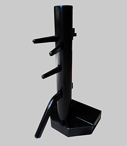 Wing Chun Wooden Dummy with Base and Chest with Lid (07 Black)