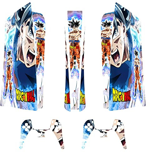 Skin Adhésif - Compatible pour PS5 - Cover pour personnaliser la Console - Film Vinyle Amovible - Qualité HD Satin Mat (Digital, Dragonball)