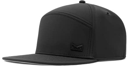 melin Trenches Icon Infinite Thermal, Performance Snapback Hut für kaltes Wetter, wasserabweisend, flache Schirmmütze für Herren/Damen, Schwarz, M/L