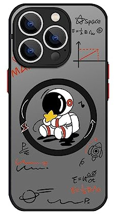 Rokmym Magnetische Hülle für iPhone 13 Pro Kompatibel mit Magnetic,HandyHülle mit Astronaut Planet Stern Muster Ultra Dünn Weich TPU Schutzhülle für iPhone 13 Pro