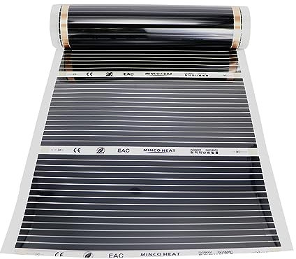 MincoHeat 200-240V Infrared Heating Film 140W/m2 Electric Underfloor Heating System 50CM Width 40 ℃ Reptiles Warm Mat (50cm*5m)