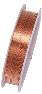 SKYPRO Filo di rame puro al 99,5%, rotondo, nudo, 0,5 mm, per la creazione di gioielli, perline e fiori (lunghezza: 10 metri)