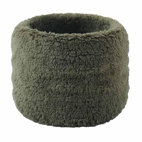 SHTGOI Plüsch Schlauchschal Dick Winterschal mit Fleece Unisex Nackenwärmer Breite Gehörschutz Halsschlauch Flauschig Loop Schal Rundschal für Männer und Frauen im Winter zu verhindern Grün