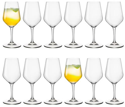 Bormioli Rocco 12x Clair 190ml Electra Verres à Liqueur - Petit Sherry Port Vin Brandy Vodka Limoncello Verre à Boire Set avec Tige