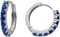 Ch.Abramowicz Creolen Silber 925 blaue Saphir Edelstein Synthesen 0,80ct. rhodiniert