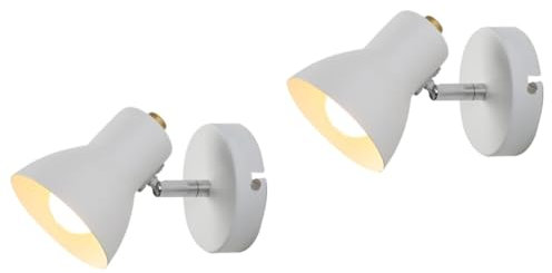 OSALADI Schlafzimmerlampe 2st Kopfteillampen Für Bett Minimale Wandlampe Innenkorridorlampe Weiß Wandleuchte Drehbar Schlafzimmer Lampen