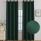 Ystyle Tende Oscuranti per Interni 2 Pezzi, 140x260 CM, Termiche Isolanti, Anti-Rumore, con Anelli, Tenda Moderna Per Camera da Letto e Soggiorno, Verde Scuro