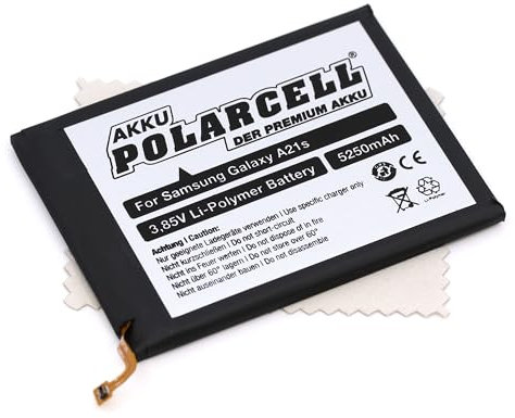 Polarcell Batterie de rechange pour Samsung Galaxy M12, Galaxy A12, Galaxy A12s, Galaxy A13 4G, Galaxy A04s, Galaxy A13 4G, Galaxy A21s, A02 (remplace la batterie d'origine EB-BA217ABY) Polarcell avec