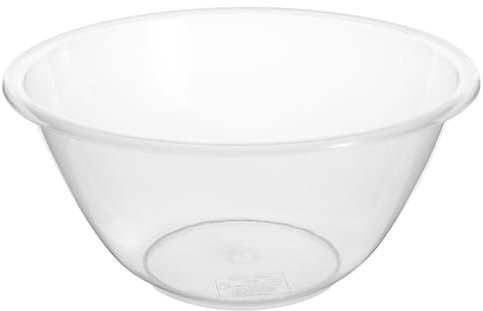 Hardys Clear Medium Plastic Mixing Bowl - 20cm, 2.3 Litre - Non-Absorbent, Food-Safe - Perfect Large Plastic Bowl for Baking & Cakes - Lightweight, Dishwasher & Microwave Safe
