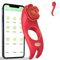 QgLust Penisring Vibrator Klitoris Stimulator Penis Ring Rot Vibratoren mit 9 Vibrationsmodi Penisring Vibrator für Paare APP Steuerung Extremer Männer Cockring Sex Spielzeug
