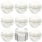 ZEHIQ Untersetzer Gläser, Marmor Glas Untersetzer-Set 8er, Absorbierender Untersetzer mit Korkboden und Halter, Getränke-Untersetzer für Bars, Cafés, Haus, Party, Büro