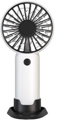 Yooghuge Bonito ventilador de escritorio de mano, ventilador silencioso con circulación de aire, bonito diseño, pequeño ventilador de escritorio potente para mantenerse cómodo y ligero