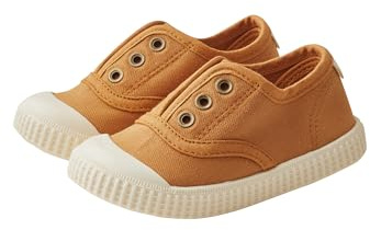 Sterntaler Sneaker Uni – Leichter Kinderschuh Slip-on aus Baumwolle mit Gummizug, Sterntaler Logo und Rutschfester Sohle