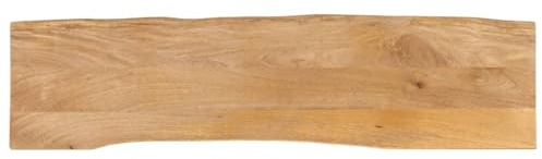 vidaXL Tischplatte, Holztischplatte mit Baumkante, Ersatztischplatte für Couchtisch Beistelltisch Esstisch, Holzplatte, Massivholz Mango