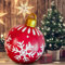 60 cm Groß Aufblasbare Weihnachtskugeln Rote PVC Aufblasbare Weihnachtsdeko Outdoor Indoor Weihnachtsschmuck Für Hochzeit,Heimdekoration,Garten, Außendekoration
