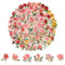 100Pcs Rose Flower Stickers Vinyl Waterproof Stickers Decals Nature Floral Transparent Stickers Aesthetic Vintage Scrapbook Stickers for Scrapbooking Supplies Envelope Junk Journal