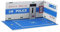 Modèle de diorama de garage de voiture 1:24 - Décoration pour micro paysage de diorama - Bleu, espace de stationnement 1:24