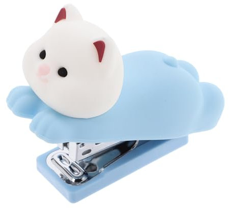 SHOWERORO Kleiner Heftgerät Cartoon-hunde-design Federhefter Aus Pvc-silikonmaterial Einfinger-hefter Für Basteln Schule Büro Zuhause Tragbar