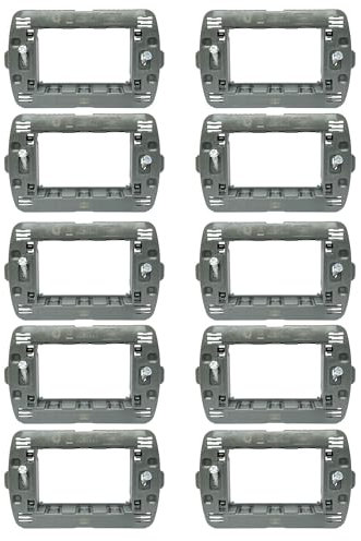 10 supporti 503 3 moduli compatibile per Bticino Living international 3 posti 10 pezzi