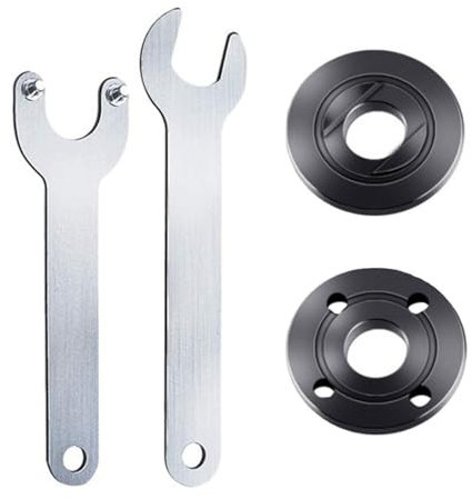 JDCMEI 4 Stück Ersatzteile Winkelschleifer, Winkelschlüssel Flanschmuttern Kit, Schleifer Flansch Winkelschlüssel Schraubenschlüssel Metall Kontermutter für mehrere Modelle von Winkelschleifern